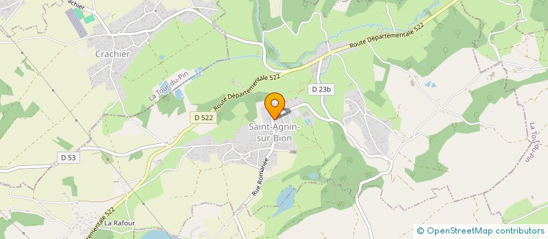 localisation de l'entreprise LA FIDELE ACCA DE SAINT AGNIN SUR BION.  SAINT-AGNIN-SUR-BION