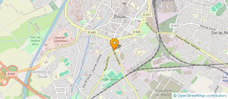 localisation de l'entreprise LA FILANDRE à DOUAI