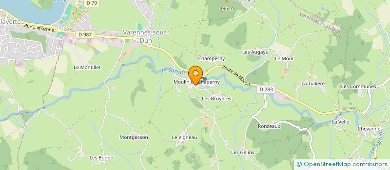 localisation de l'entreprise LA FILATURE à VARENNES-SOUS-DUN