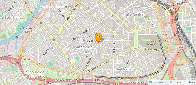 localisation de l'entreprise LA FILIALE à LILLE