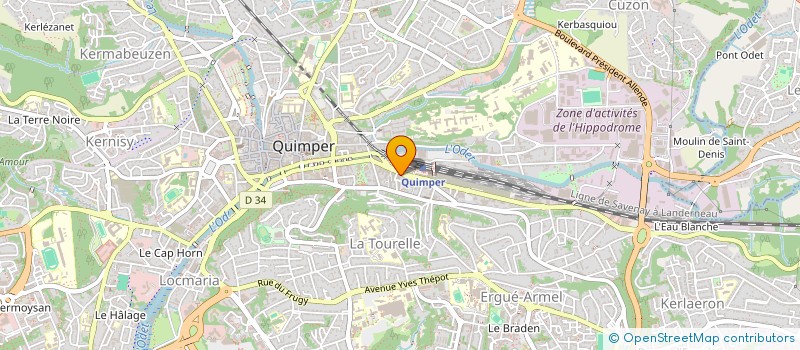 localisation de l'entreprise LA FINANCIERE D'ORION à QUIMPER