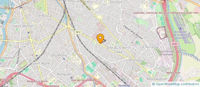 localisation de l'entreprise LA FINANCIERE D'ORION SUD OUEST à TOULOUSE
