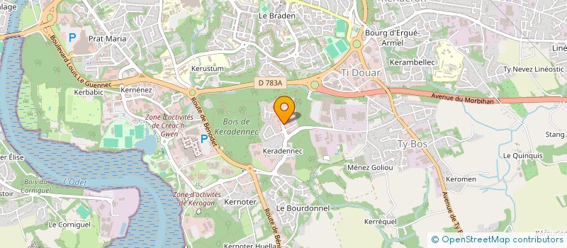 localisation de l'entreprise LA FINANCIERE DE L'ATLANTIQUE à QUIMPER