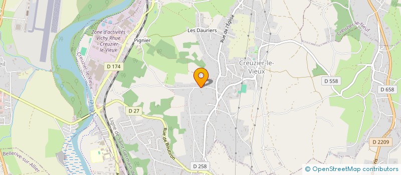 localisation de l'entreprise LA FINANCIERE DE L'ORANGERIE à CREUZIER-LE-VIEUX