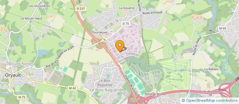 localisation de l'entreprise LA FINANCIERE LES GRANDS NOYERS  TREILLIERES