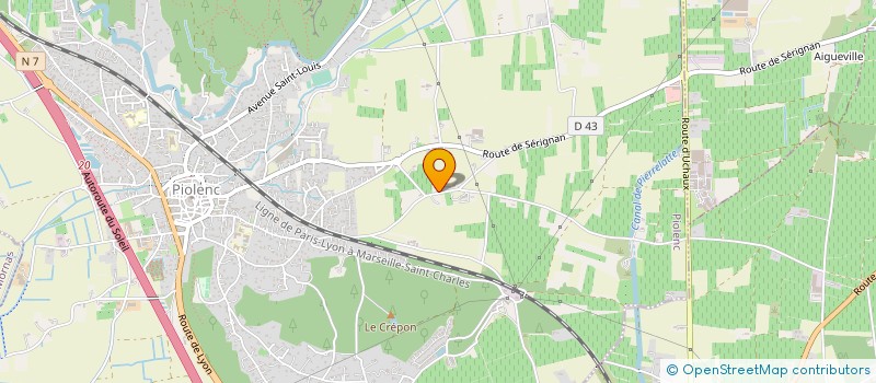 localisation de l'entreprise LA FINE FOURCHETTE  PIOLENC