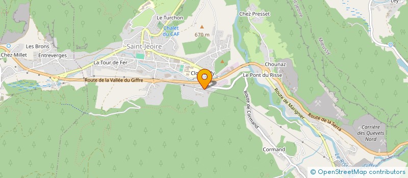 localisation de l'entreprise LA FLAMBEE à SAINT-JEOIRE