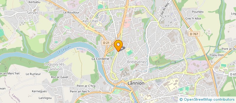localisation de l'entreprise LA FLAMBEE à LANNION