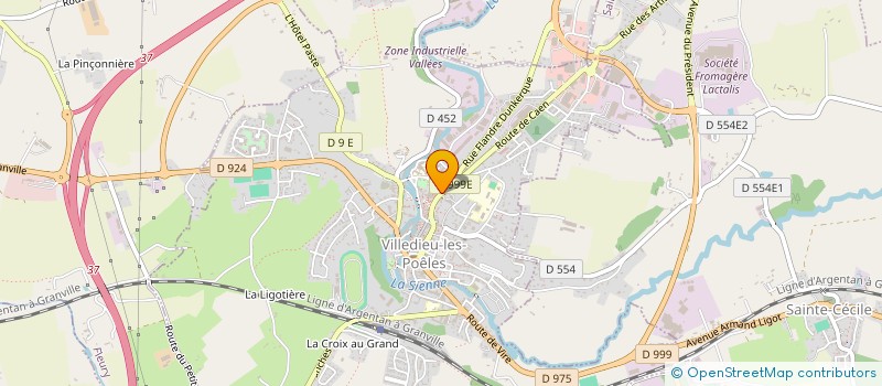 localisation de l'entreprise LA FLAMBEE  VILLEDIEU-LES-POELES-ROUFFIGNY