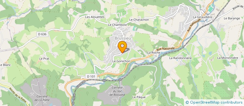 localisation de l'entreprise LA FLAMBEE LYONNAISE  BRUSSIEU