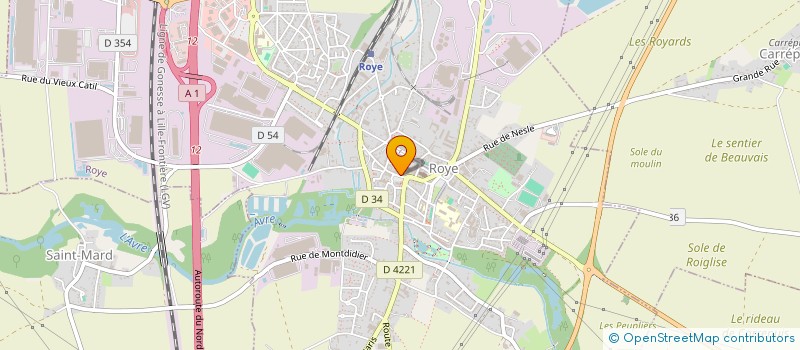 localisation de l'entreprise LA FLAMICHE à ROYE