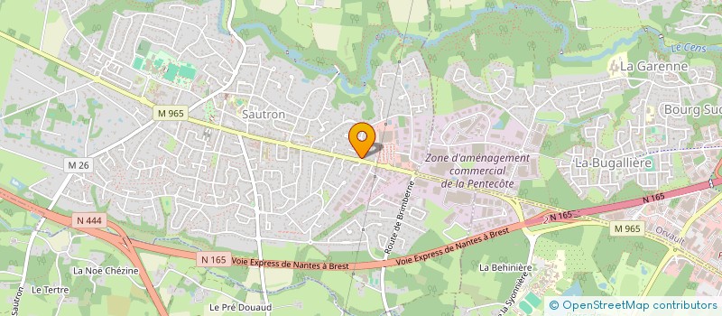 localisation de l'entreprise LA FLAMME NANTAISE  SAUTRON