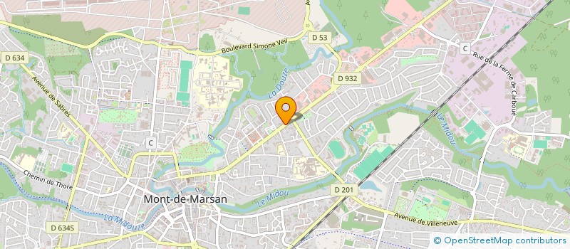 localisation de l'entreprise LA FLAMMEROLE  MONT-DE-MARSAN