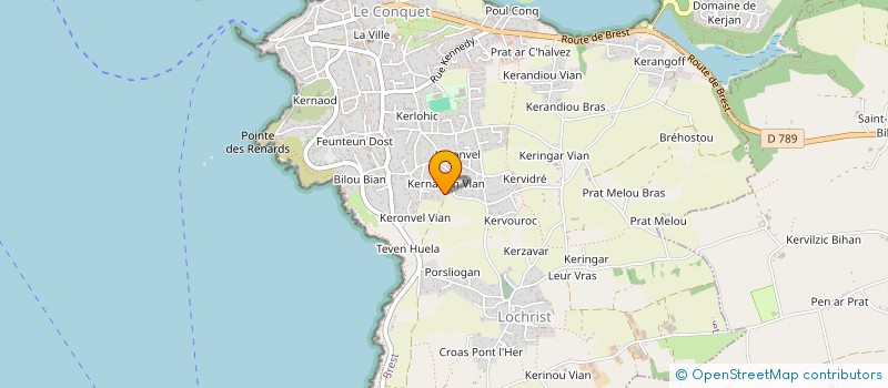 localisation de l'entreprise LA FLECHE  LE CONQUET