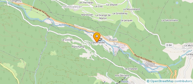 localisation de l'entreprise LA FLECHE BLEUE  SAINTE-FOY-TARENTAISE