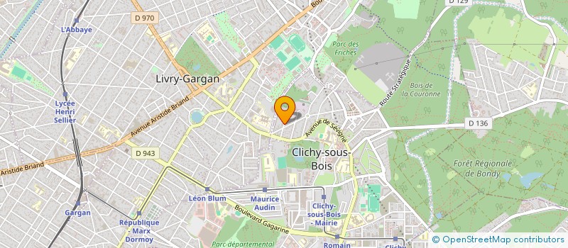 localisation de l'entreprise LA FLECHE BLEUE à CLICHY-SOUS-BOIS