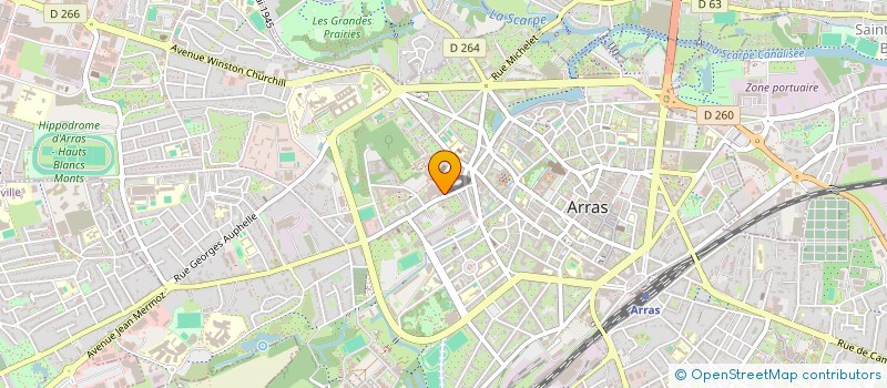 localisation de l'entreprise LA FLECHE D'ARGENT à ARRAS