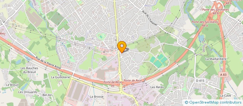 localisation de l'entreprise LA FLECHE RAGONNAISE - ARCHERS DE REZE  REZE