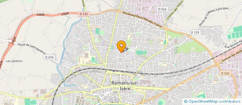 localisation de l'entreprise LA FLECHETTE ROMANAISE  ROMANS-SUR-ISERE