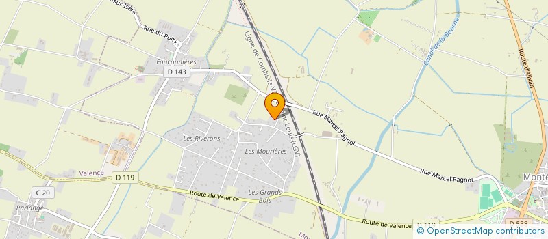 localisation de l'entreprise LA FLEUR AUX DENTS  MONTELIER