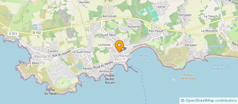 localisation de l'entreprise LA FLEUR DE BLE à PLOEMEUR