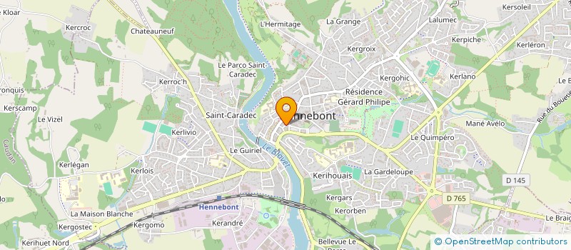 localisation de l'entreprise LA FLEUR DE BLE  HENNEBONT