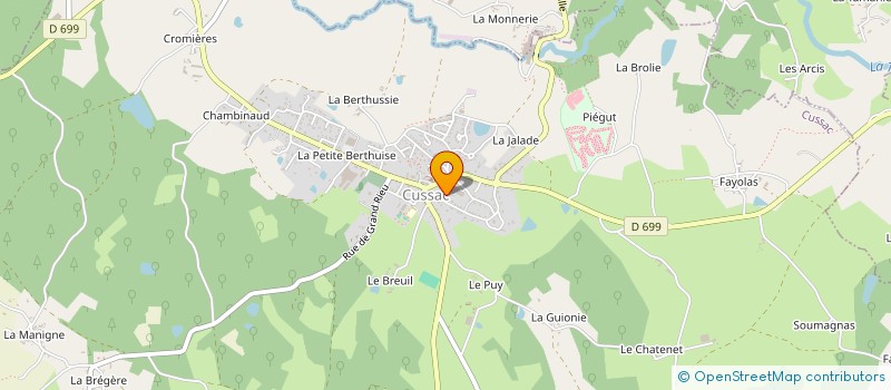 localisation de l'entreprise LA FLEUR DE L'AGE à CUSSAC