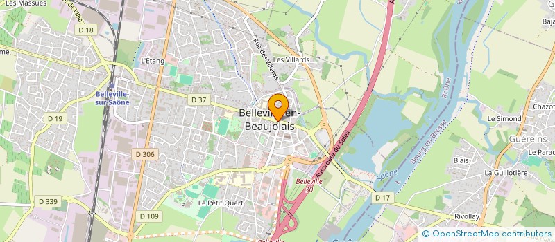 localisation de l'entreprise LA FLEURISTERIT à BELLEVILLE-EN-BEAUJOLAIS