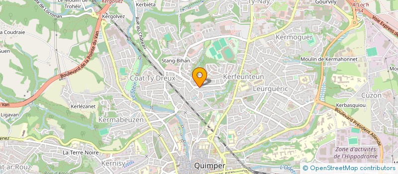 localisation de l'entreprise LA FLOR PRODUCTION  QUIMPER