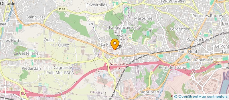 localisation de l'entreprise LA FLORA  OLLIOULES