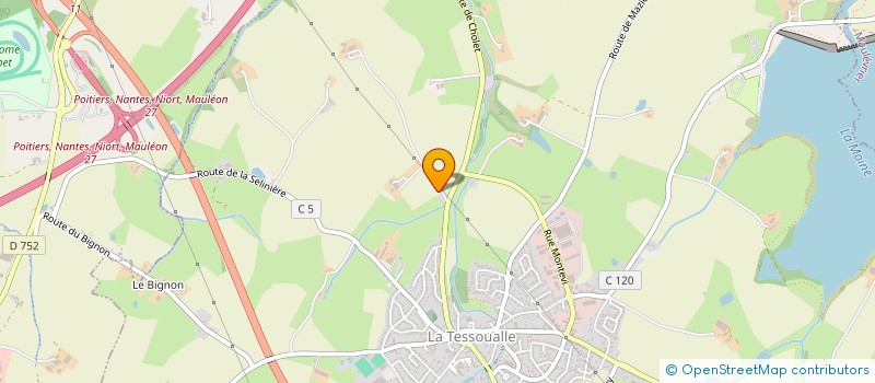 localisation de l'entreprise LA FLORISSONNIERE  LA TESSOUALLE