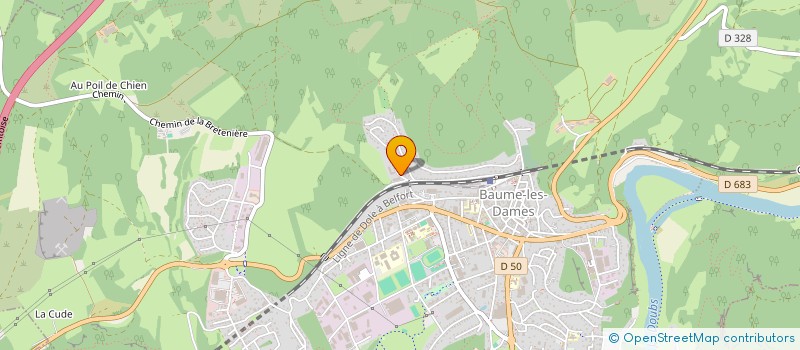 localisation de l'entreprise LA FLOTTE DES P'TITS PIRATES  BAUME-LES-DAMES