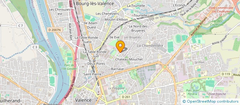 localisation de l'entreprise LA FLUCTUANTE à BOURG-LES-VALENCE