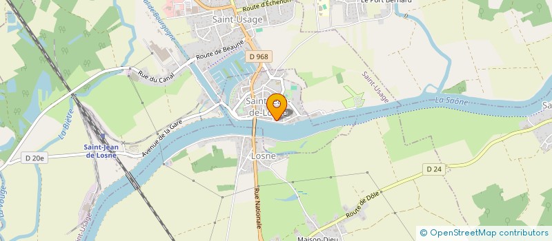 localisation de l'entreprise LA FLUVIALE AUXERROISE à SAINT-JEAN-DE-LOSNE