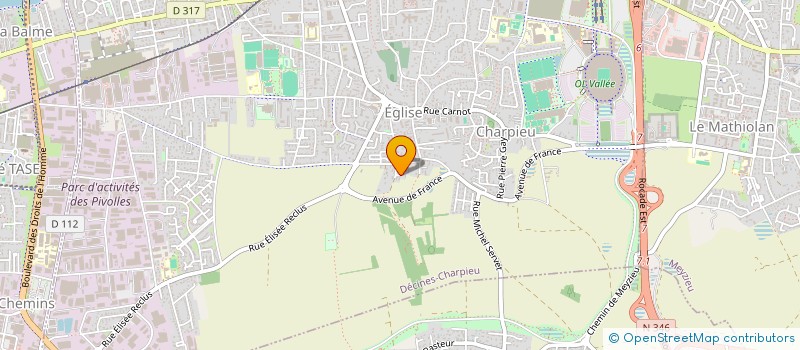 localisation de l'entreprise LA FOLIE DOUCE  DECINES-CHARPIEU