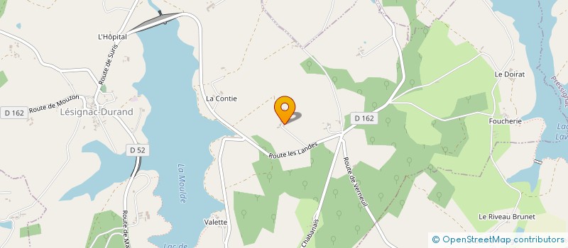 localisation de l'entreprise LA FOLLE BLANCHE à LESIGNAC-DURAND
