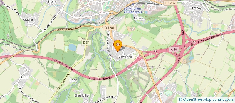 localisation de l'entreprise LA FOLLE IDEE  SAINT-JULIEN-EN-GENEVOIS