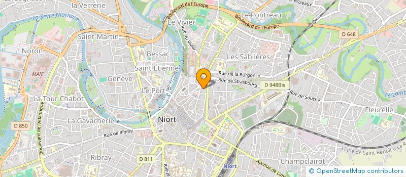 localisation de l'entreprise LA FONCIERE DE BUGUELES  NIORT