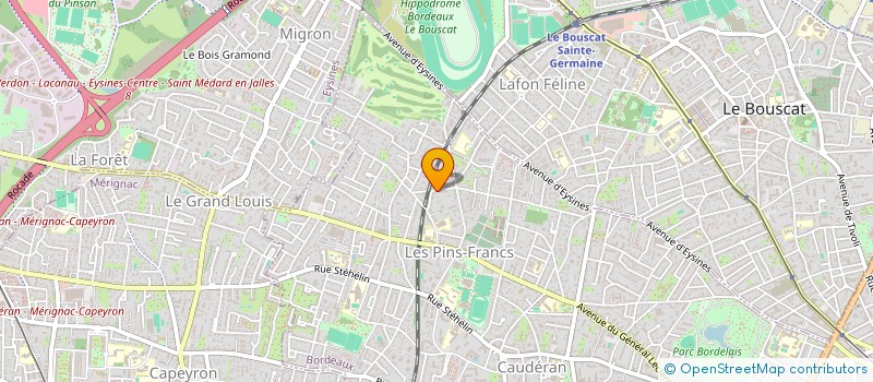 localisation de l'entreprise LA FONCIERE DE CAUDERAN à BORDEAUX