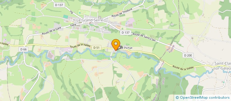 localisation de l'entreprise LA FONCIERE DE GALAURE  LE GRAND-SERRE