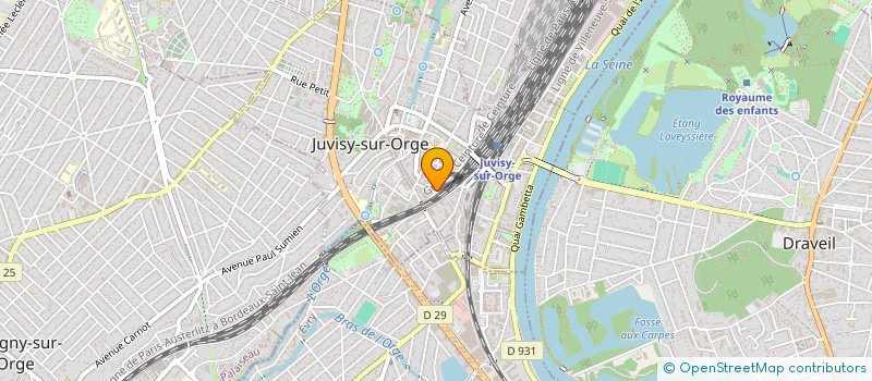localisation de l'entreprise LA FONCIERE FRANCILIENNE à JUVISY-SUR-ORGE