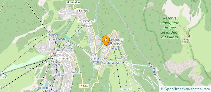 localisation de l'entreprise LA FONCIERE M.G 1550 à COURCHEVEL