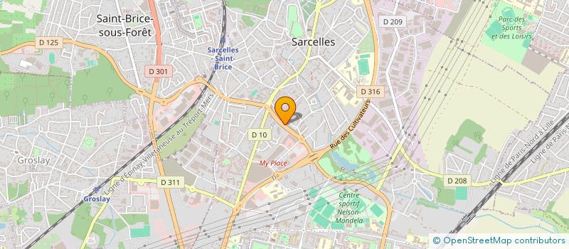 localisation de l'entreprise LA FONCIERE OPHTALYA  SARCELLES