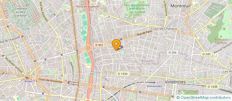 localisation de l'entreprise LA FONCIERE REI à MONTREUIL