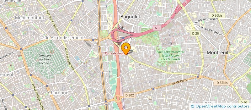 localisation de l'entreprise LA FONDERIE DE L'IMAGE à BAGNOLET