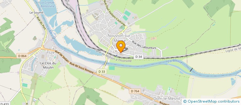 localisation de l'entreprise LA FONDERIE ROLLINGER à NOUVION-SUR-MEUSE