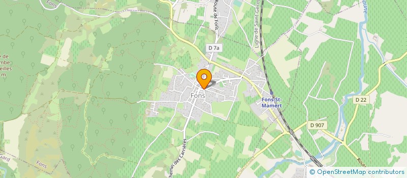 localisation de l'entreprise LA FONSOISE  FONS