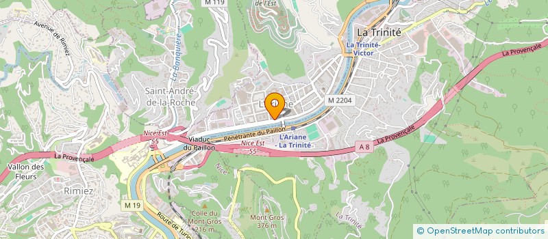 localisation de l'entreprise LA FONTAINE à NICE