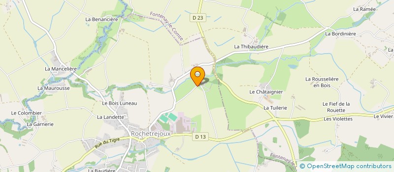 localisation de l'entreprise LA FONTAINE  ROCHETREJOUX