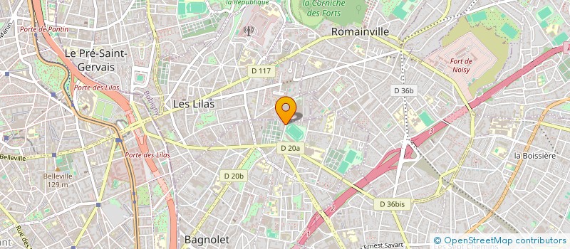 localisation de l'entreprise LA FONTAINE à BAGNOLET